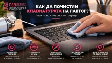 Как да почистим клавиатурата на лаптоп безопасно и без риск от повреди?
